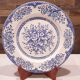 3 plates blue flower vintage English porcelain