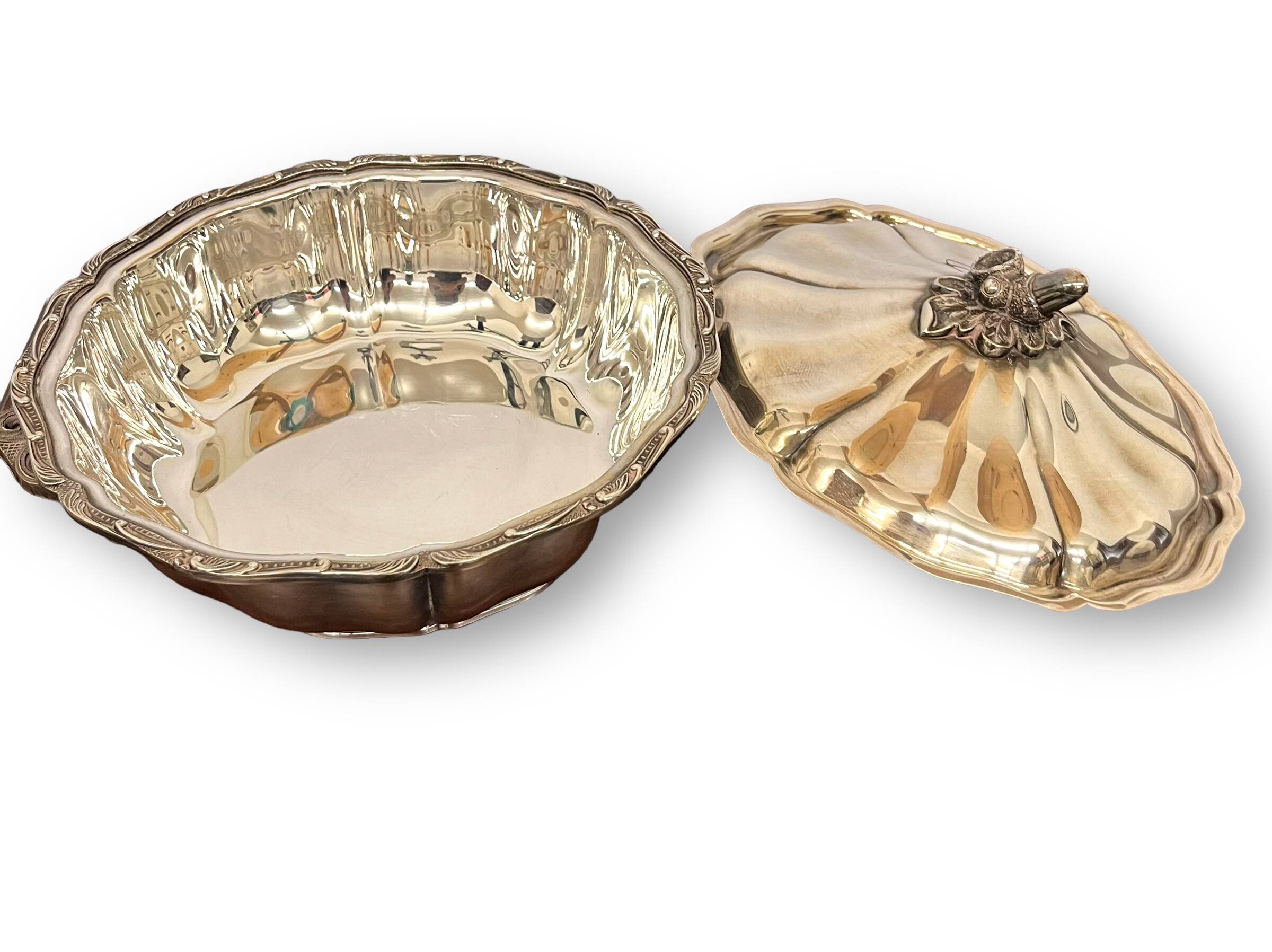 Vegetable silver metal acorn pattern