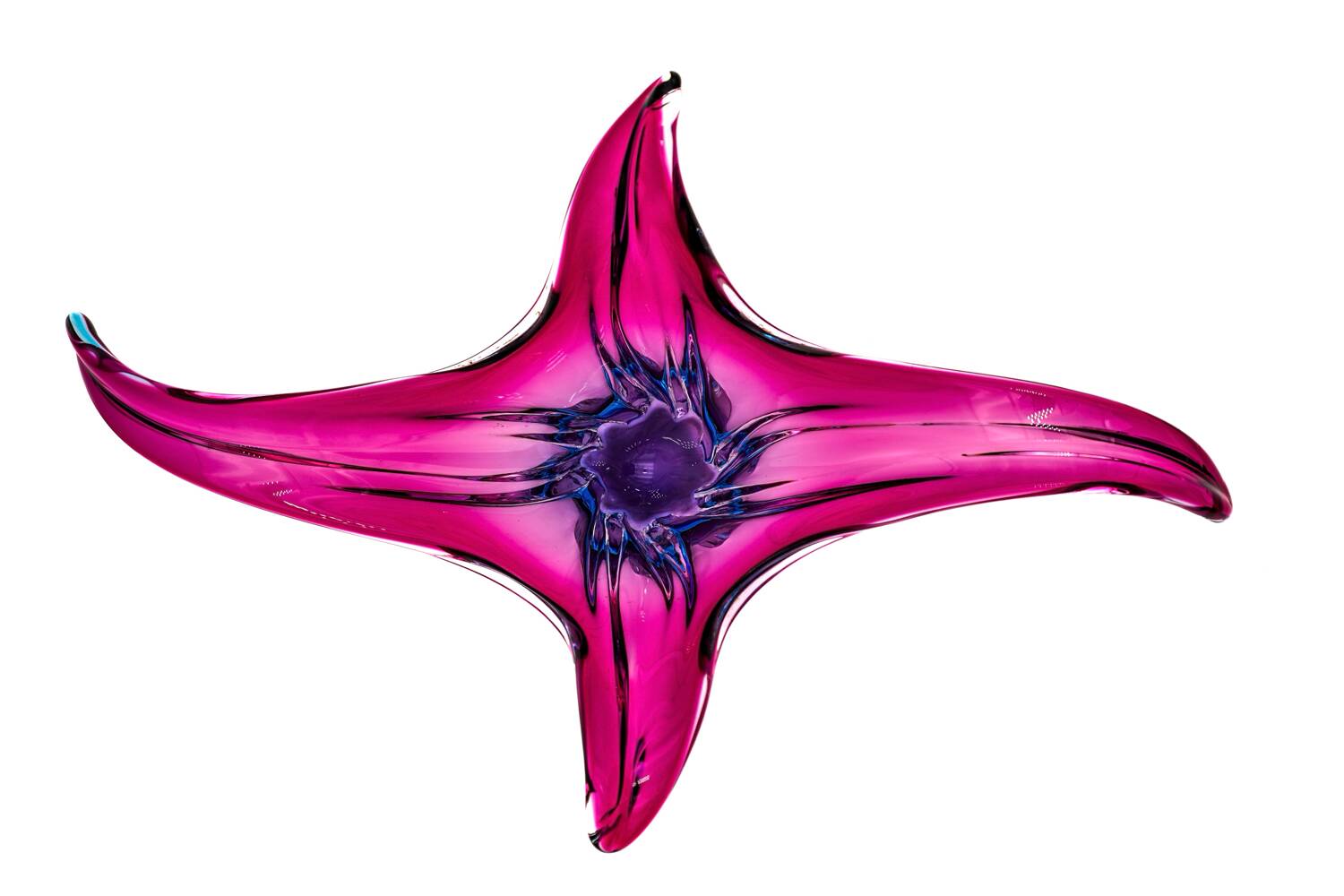 Murano XXL Coupe 50cm - Sommerso Amethyst & Turquoise - Vintage Design