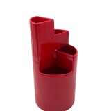 Franco Bettonica, vase en céramique rouge mod. fb1, Gabbianelli Italie ca. 1970