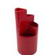 Franco Bettonica, red ceramic vase mod. fb1, Gabbianelli Italy ca. 1970