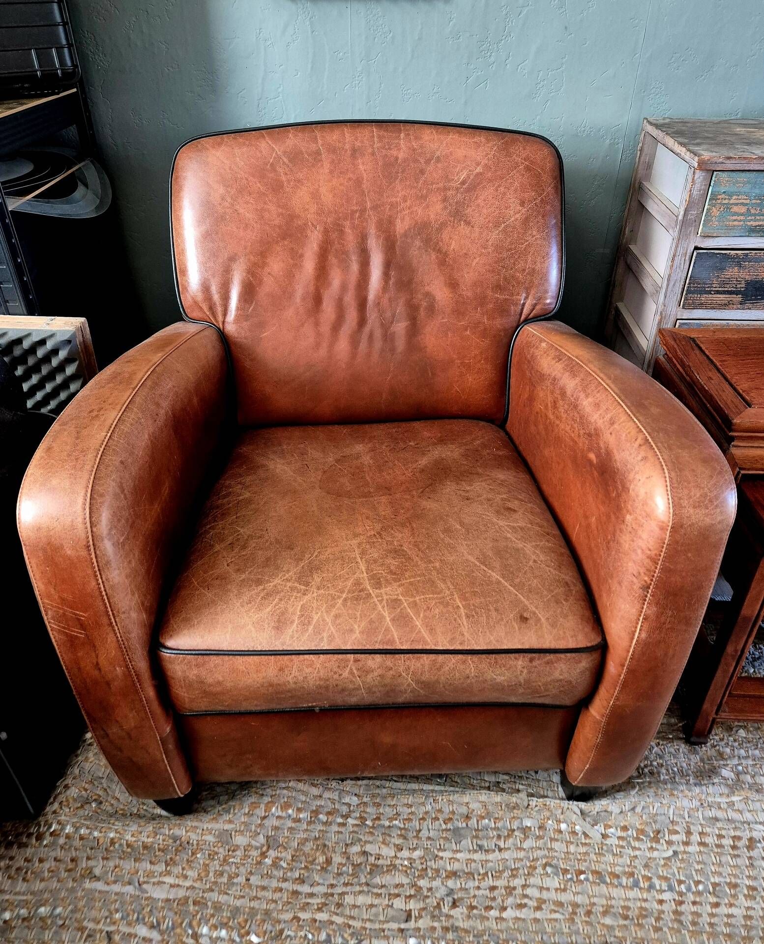 Art Deco Armchair Cognac