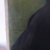 Emile levy (1826-1890) oil on canvas portrait of a woman