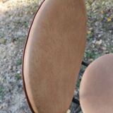 4 vintage faux leather chairs