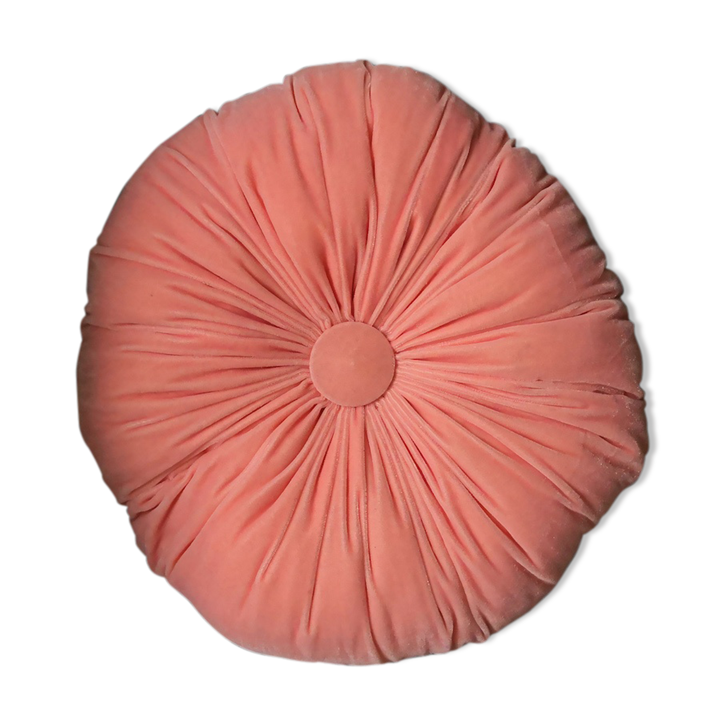 Clear pink round cushion