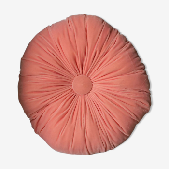 Clear pink round cushion