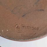 Ceramic bottle signed Turgis