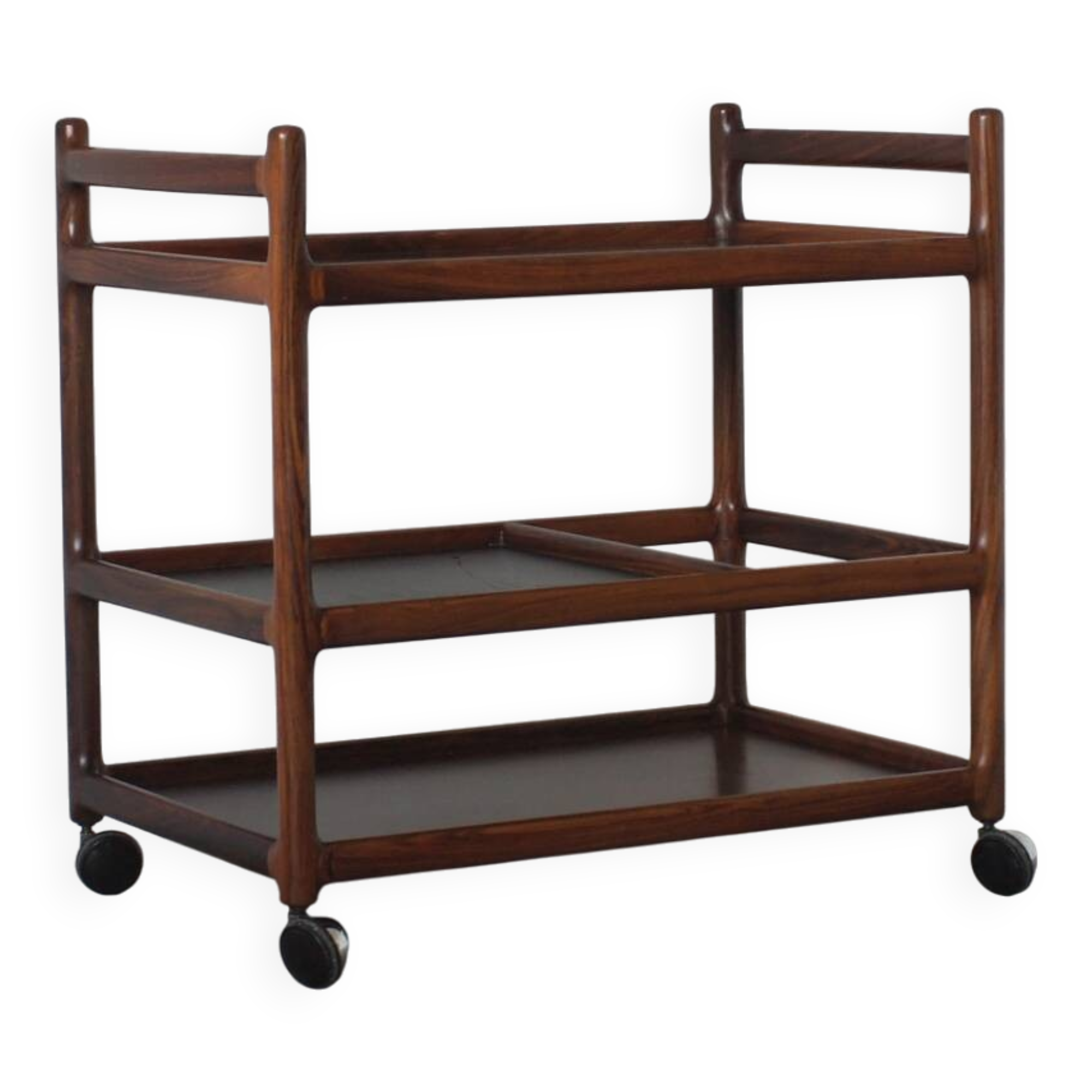 Mid-Century Modern Danish Serving Trolley in Rosewood by Henning Korch for