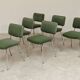 André Simard green velvet chairs for Airborne 1960, set of 6
