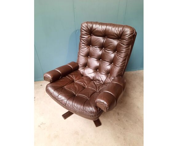 Vintage leather relax fauteuil | Selency