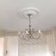Vintage brass and crystal pendant chandelier with 6 lights