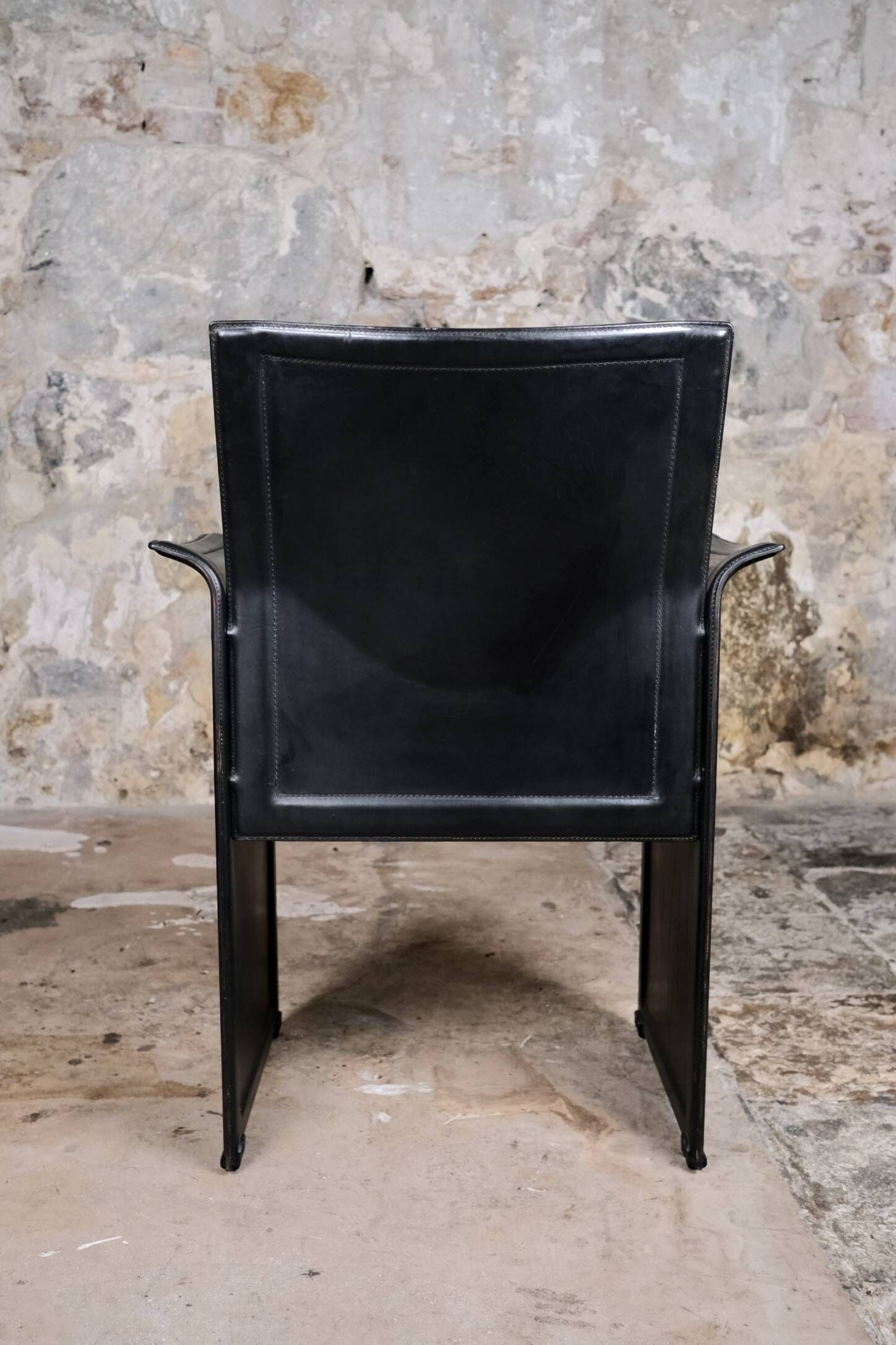 Series of 4 Korium chairs, Tito Agnoli for Matteo Grassi, 1980s