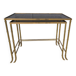 Tables gigognes en faux - bambou