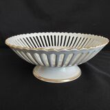 Openwork cut white porcelain and gilding