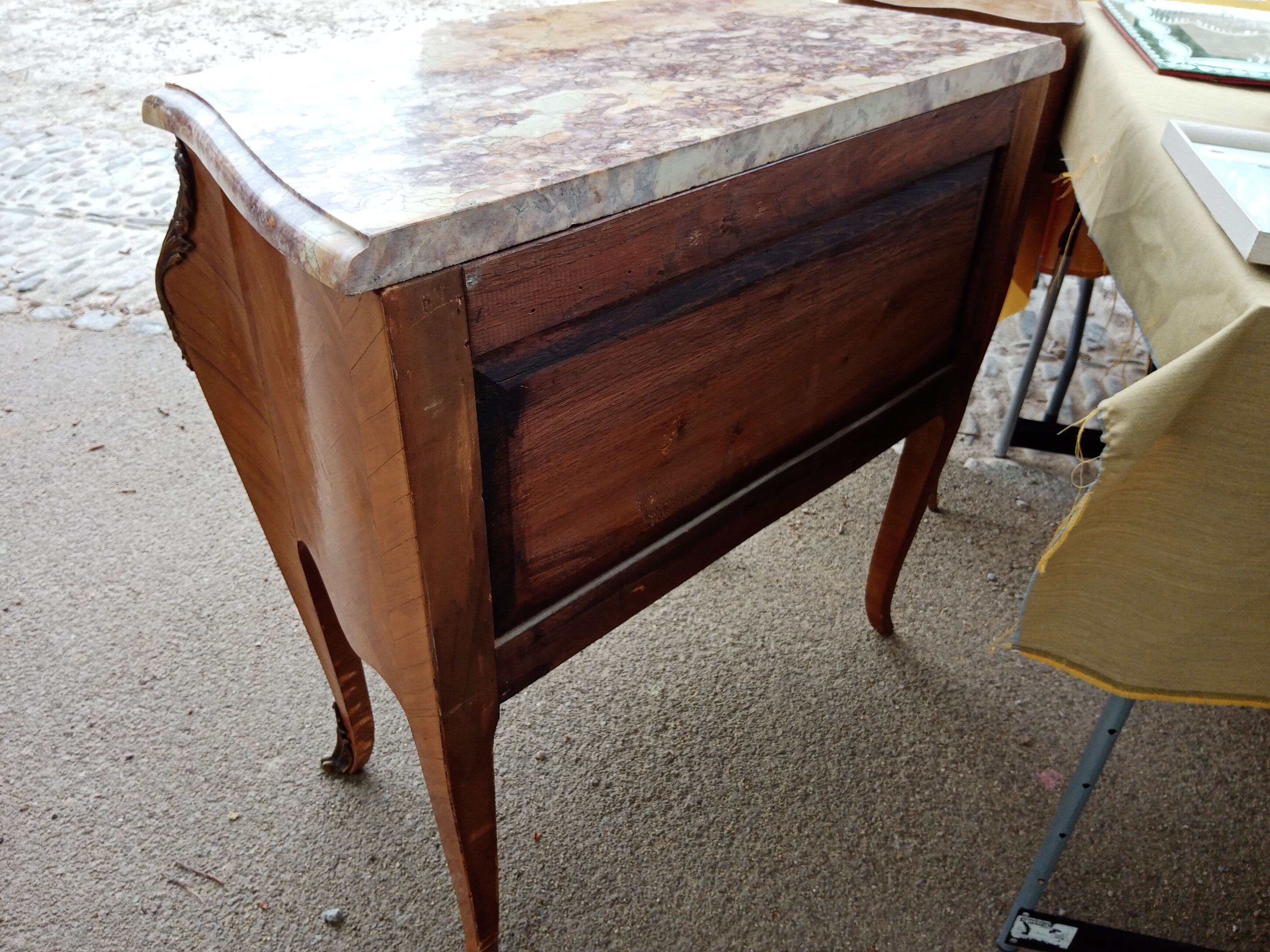 Louis XV chest of drawers 2 drawers and marble