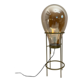 Hot air balloon lamp glass / gold metal