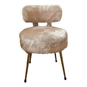 fauteuil fourrure rose