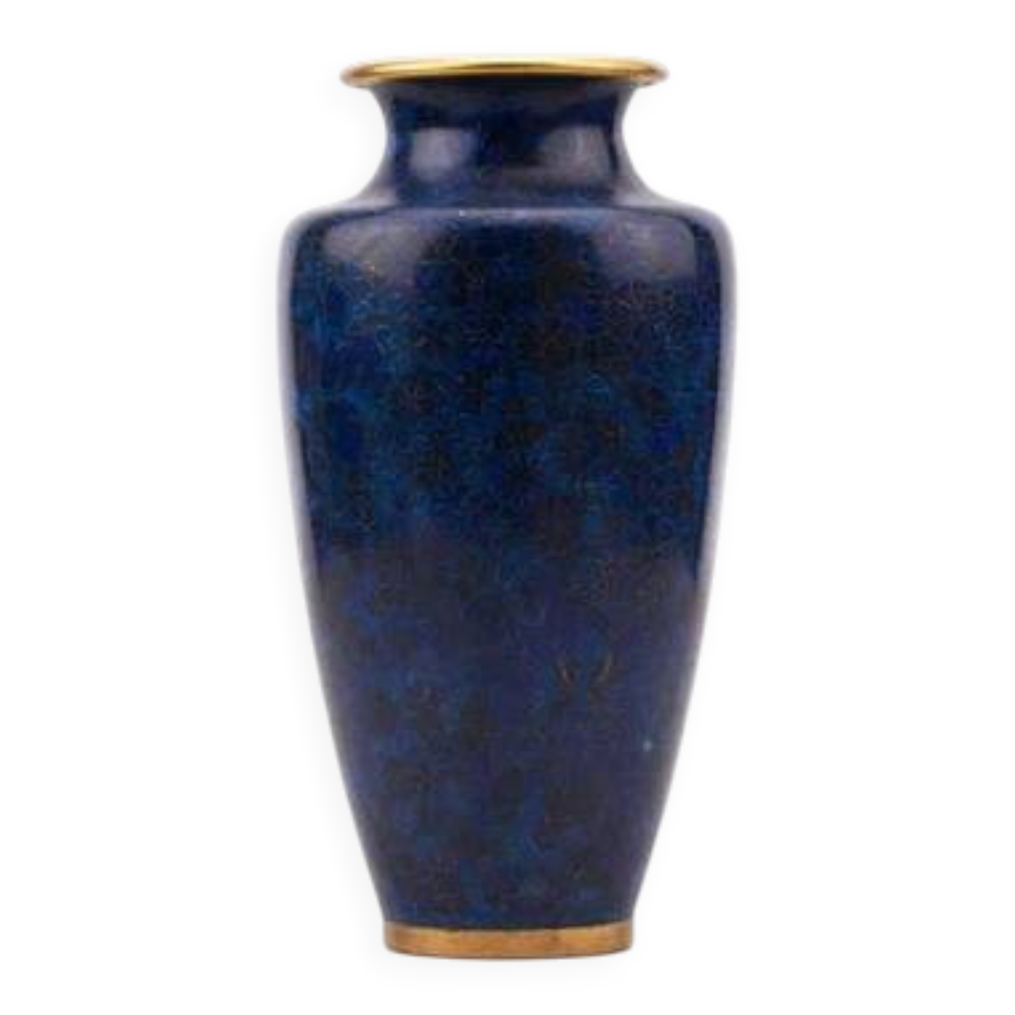 Large blue enamelled Chinese vase