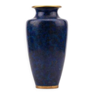 Large blue enamelled Chinese vase