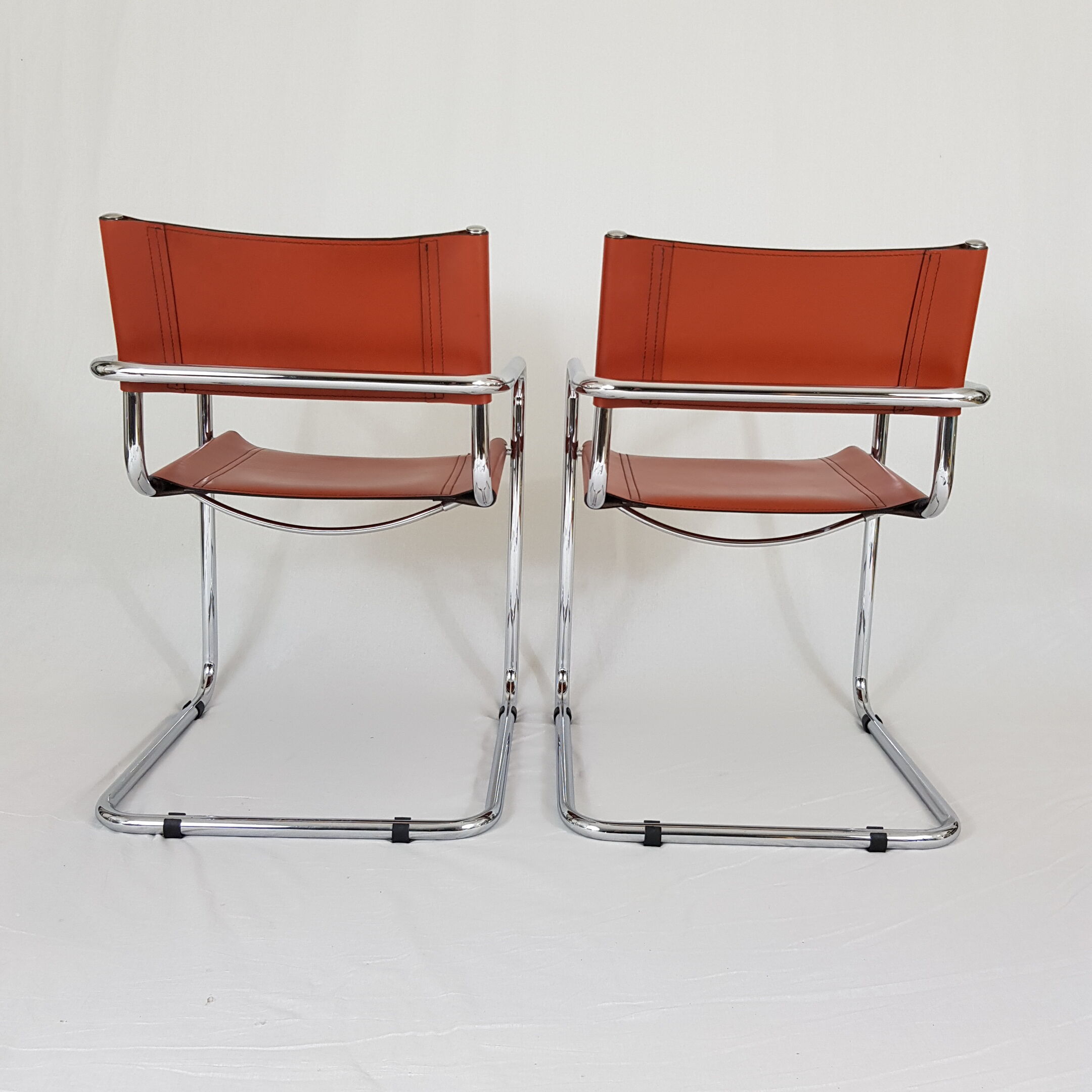 Pair of modernist canteliver Mart Stam S34 chairs