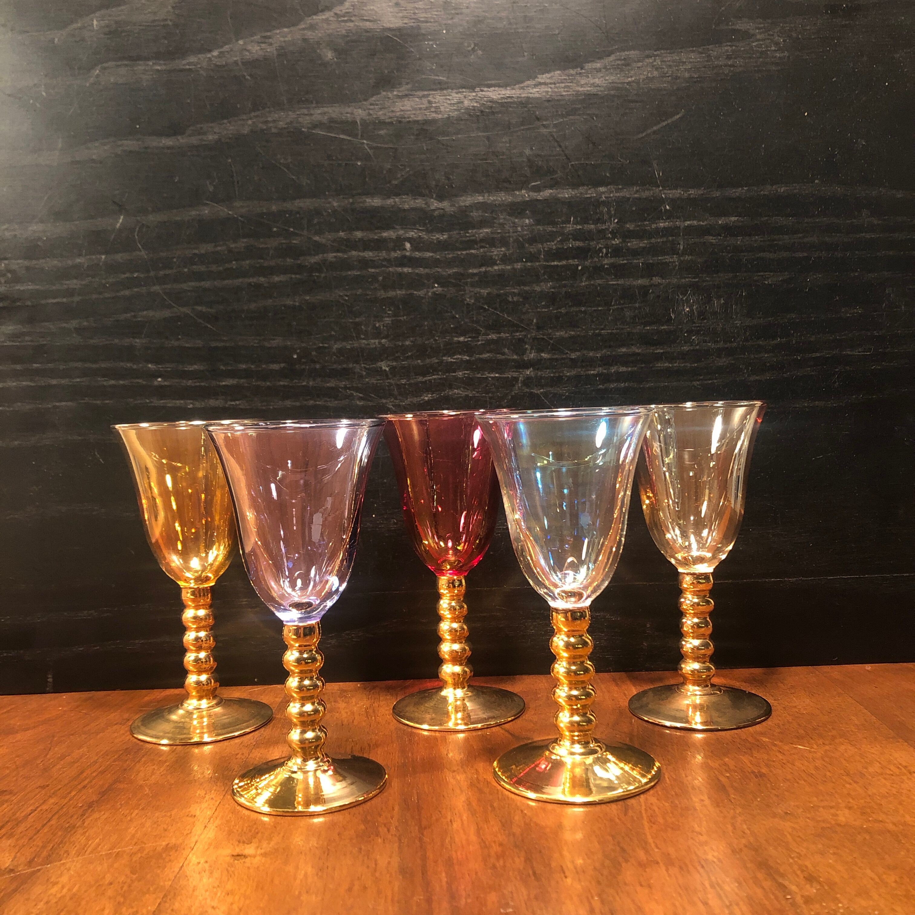 Lot de 5 verres à pied