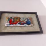 Enameled painting by the artist Tugomir Huberger, master enameler Jean Bétourné, Limoges