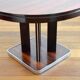 Round dining table with extension 1970s Italian design
