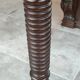 Old office side table/1 drawer/turned wood feet