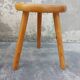 Pair of vintage pine tripod stools