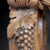 Exceptional oak serving console (18th century). Magnificent work