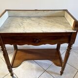 White marble vanity unit