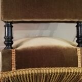 Armchair Toad velvet fringed style Napoleon III