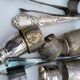 Egg cups, ladles, timpani. christofle, ercuis, sfam. silver plated.