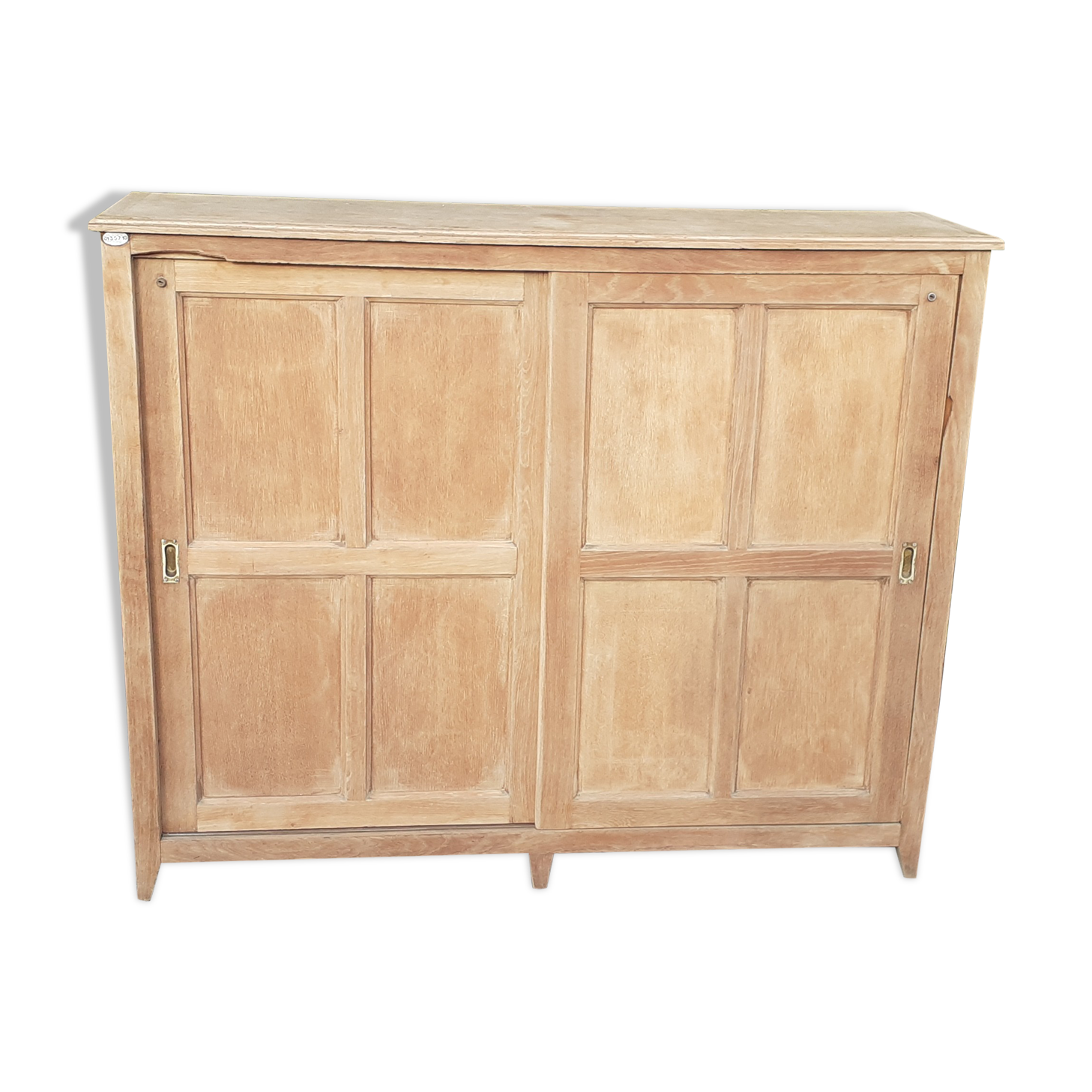 Parisian buffet 2 sliding doors raw wood oak