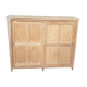 Parisian buffet 2 sliding doors raw wood oak