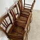 Lot de 6 anciennes chaises vintage bistrot des années 50 en bois