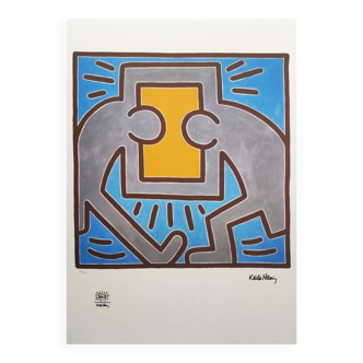 1990s Original Gorgeous Keith Haring Limited Edition Lithograph