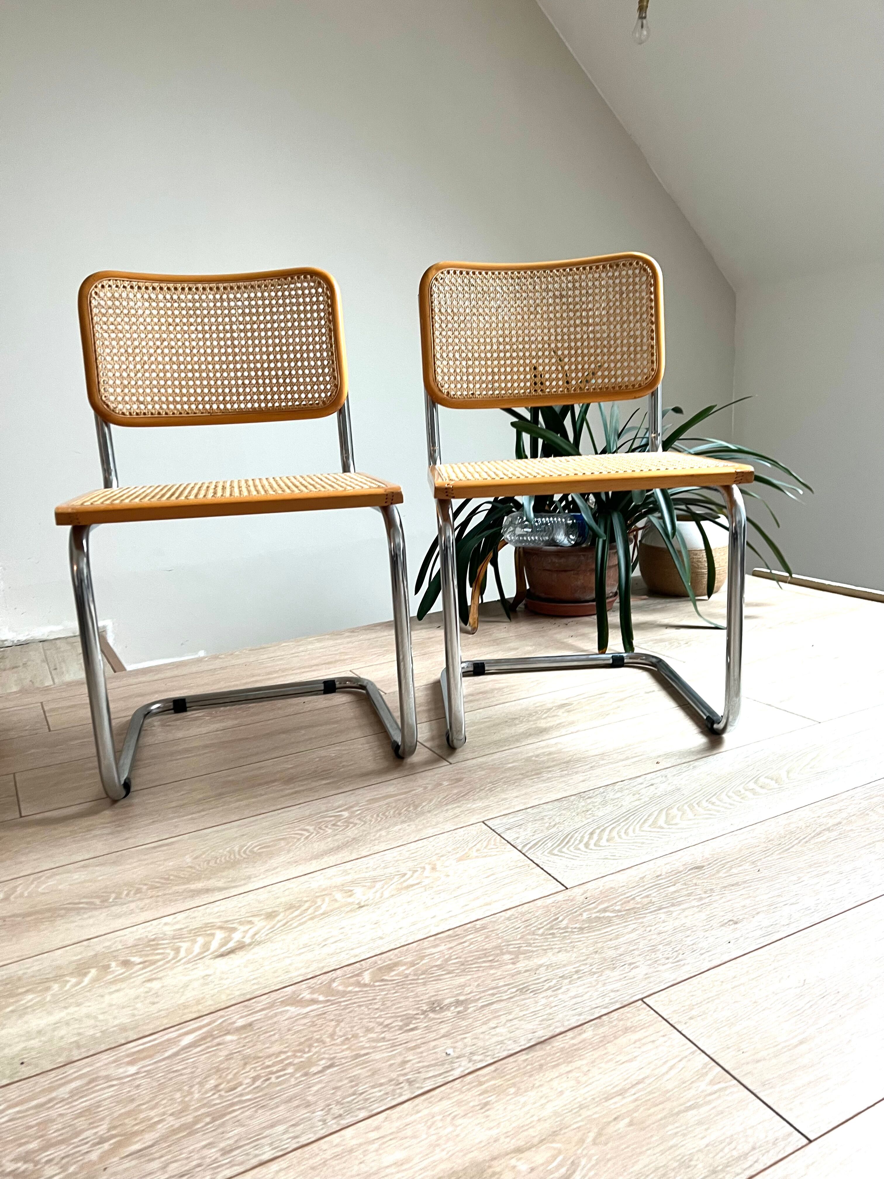 Cesca B32 chairs by Marcel Breuer