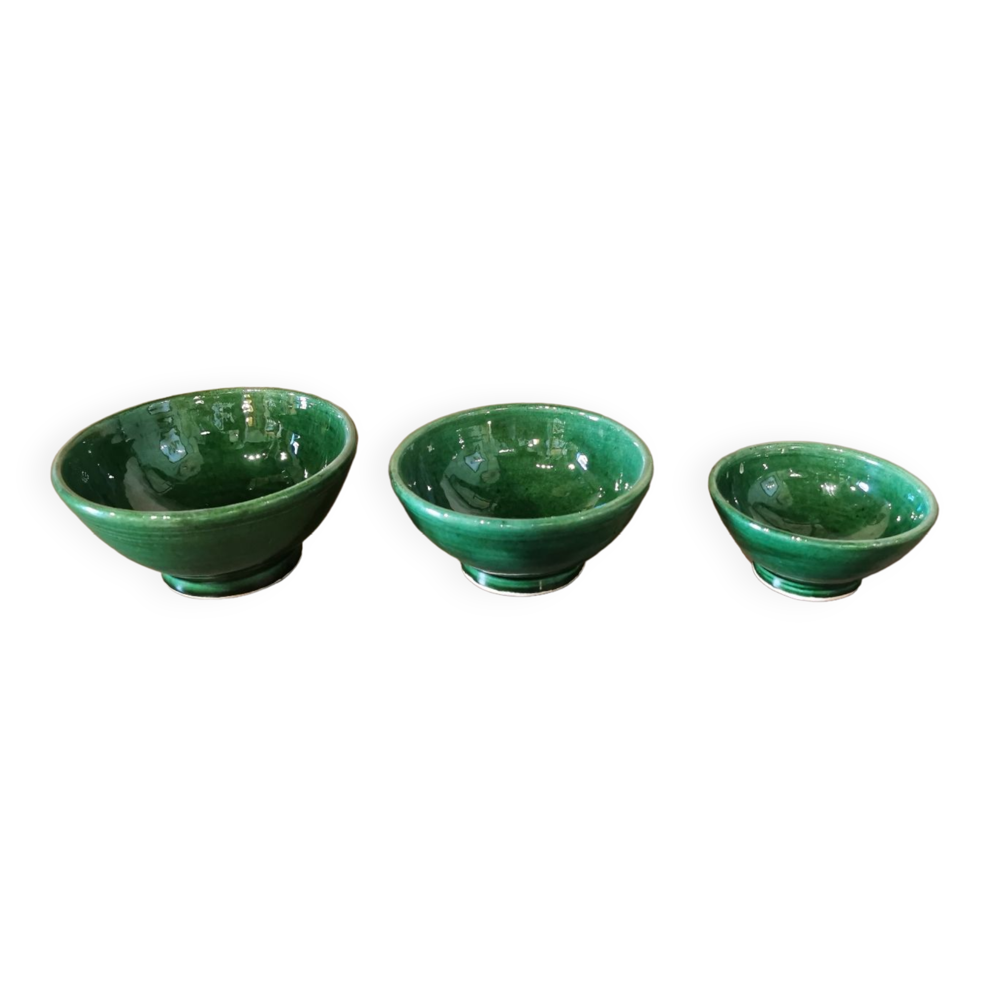 Trio of artisanal bowls Morocco