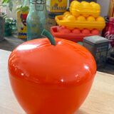 Vintage orange apple ice bucket