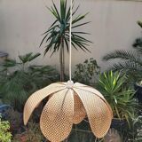 Vintage rattan canning flower suspension