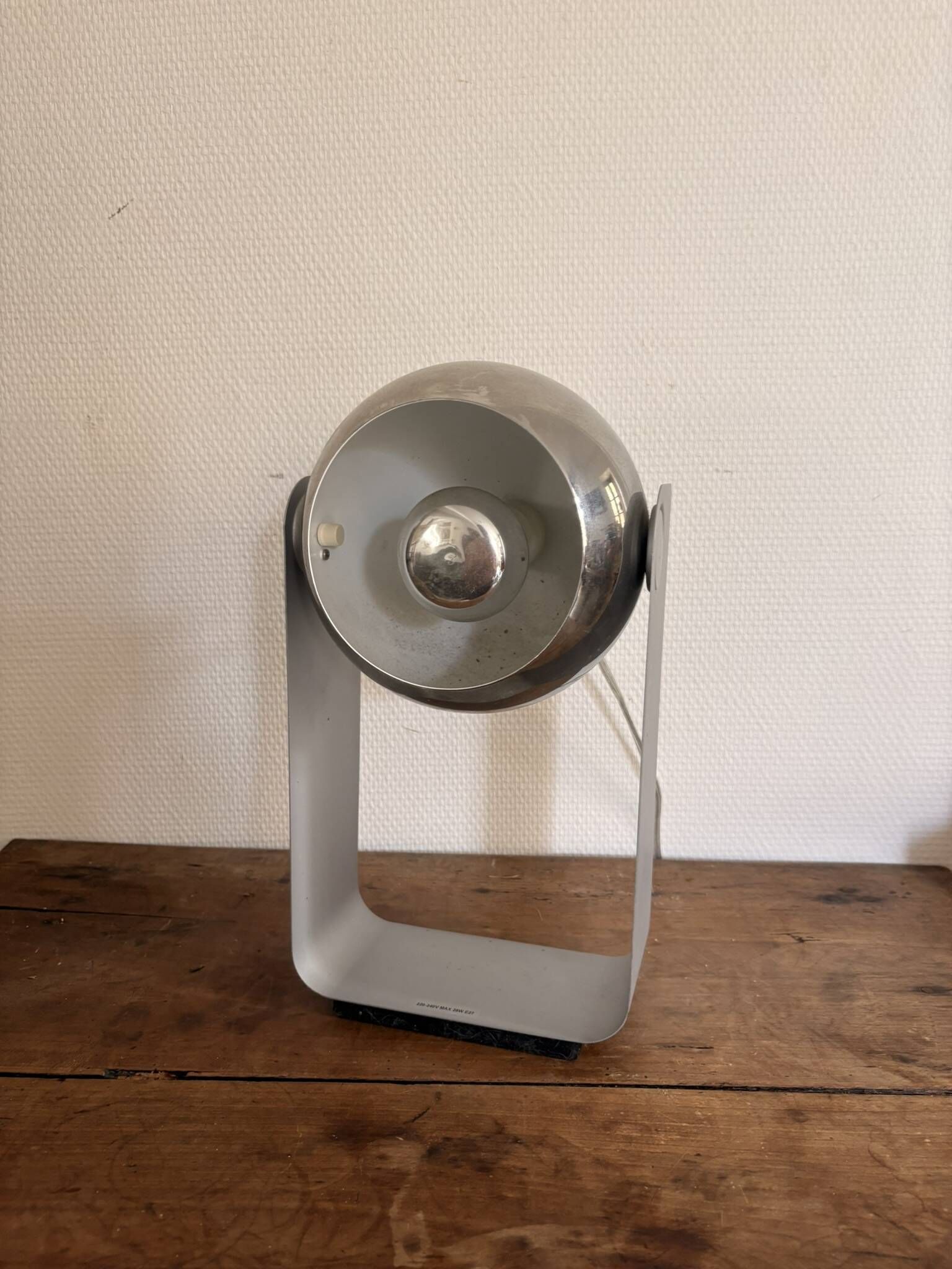 Eye Ball Lamp Julia N259 Spot Ball Chrome Steel Vintage Space Age 70s