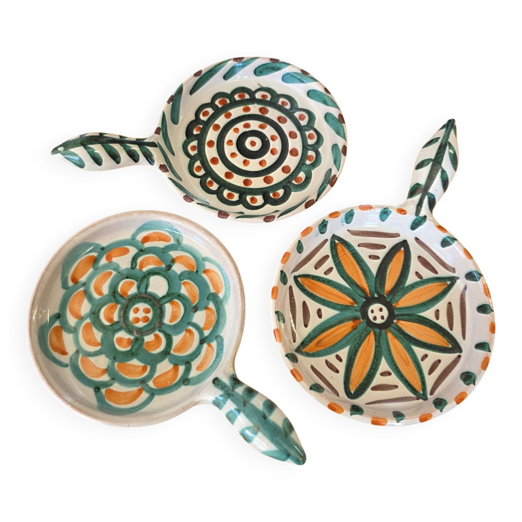 Set of 3 vintage Vallauris ramekins
