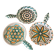 Set of 3 vintage Vallauris ramekins