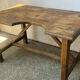 Old workshop desk made of solid wood