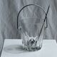 Small glass ice bucket with ladle H13.5
