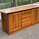 Vintage Scandinavian oak sideboard from the 1980s.