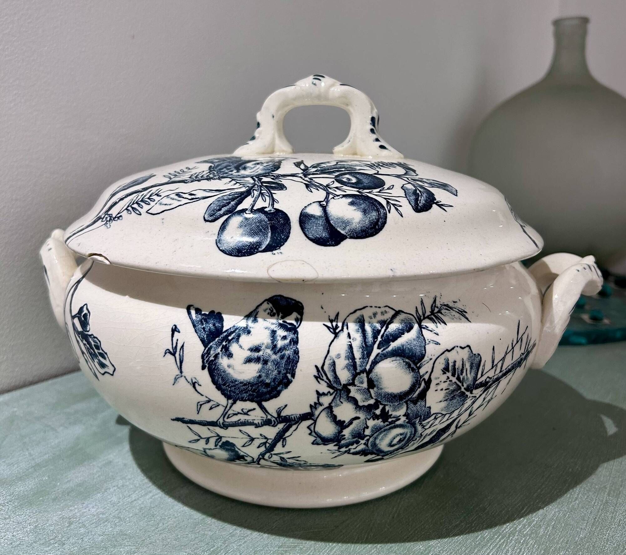 Antique soup tureen, late 19th century.