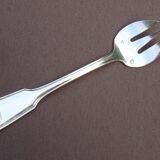 6 silver metal oyster forks shell model