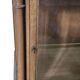 Glass-fronted walnut shelf